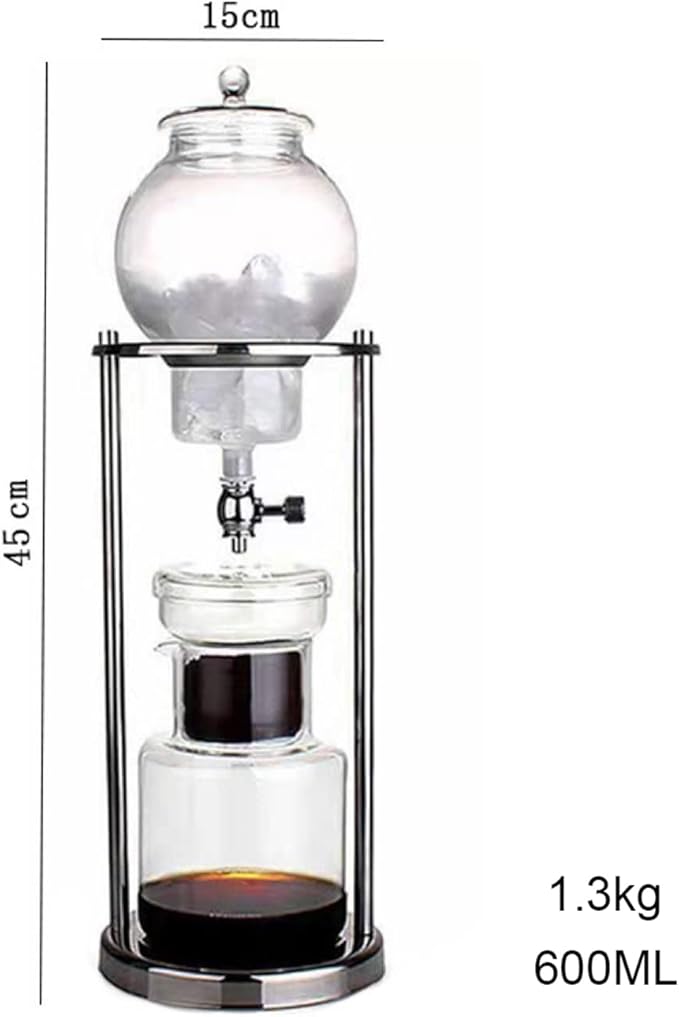 Coffee Pot 600ml Cold Brew Coffee Ice Water Drip Coffee Maker Espresso Household Coffee Tools Pot Reusable Glass Filter Percolator Tools