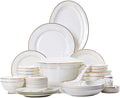 52 Pieces Ceramics Penh Plates Bowls Combination Bone China Embossed Pattern Dinnerware Set for Banquet