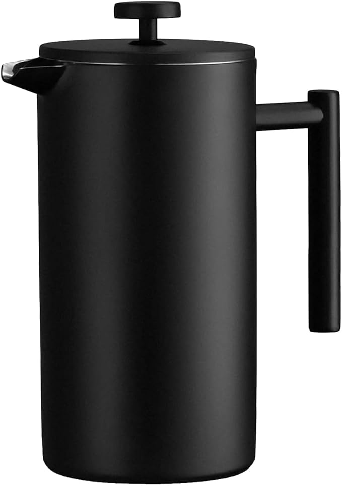 304 Stainless Steel Frenchs Press Coffee Maker Insulated Frenchs Press with Double Filter Systems Food Grade Frenchs Coffee Presses for Homes Kitchen and Travel