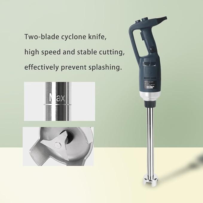 Commercial Hand Blender Heavy Duty Electric Immersion Blender 500W Variable Speed Stick Blender 500mm Length for Professional Use