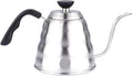 Silvery Gooseneck Coffee Maker Multi-purpose Kettle With Thermometer For Precise Pour-over Tea Brewing And Hot Water(1200ml with TEMP)