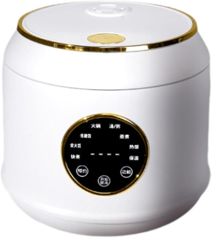 Digital Rice Cooker 7 Cooking Function Portable Versatile Rice Cooking Pot Ceramic Glaze Liner for Pasta Eggs Ramen Steak Fry white
