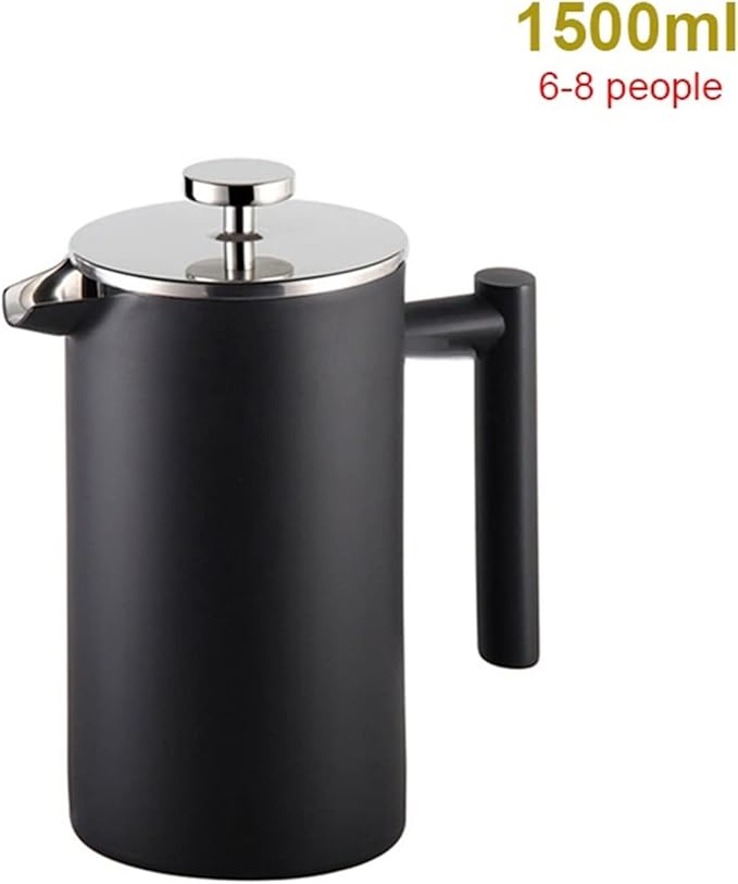 Coffee Carafe Stainless Steel French Press Coffee Maker Double Wall Coffee Percolator Pot Large Capacity Manual Espresso Coffee Maker Machine Convenient(100m)