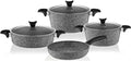 Cookware 7 Piece Granite Cookware Set Gray Pan Kitchen Utensil Useful Non-Stick Pan Cookware Set