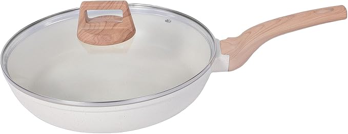 10 Piece Nonstick Cookware Set Lightweight Aluminum Alloy Pots and Pans Set with Granite Coating Induction Cookware Pan Protectors Included Easy to Kitchen Utensils for