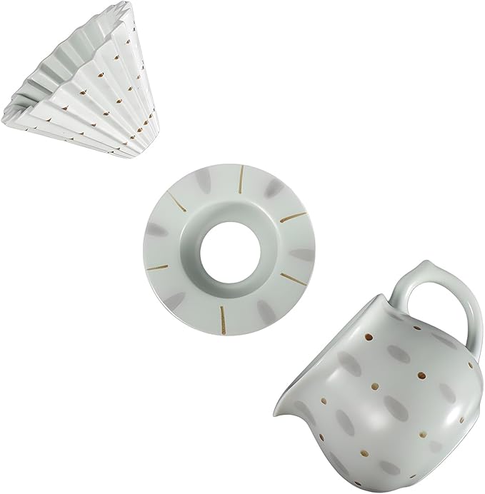 Ceramic Small Pour Over Coffee Maker13.5oz/400ml Single Cup Simply Good Coffee BrewerV60 Drip Coffee Maker Set for Home Café Restaurant Camping