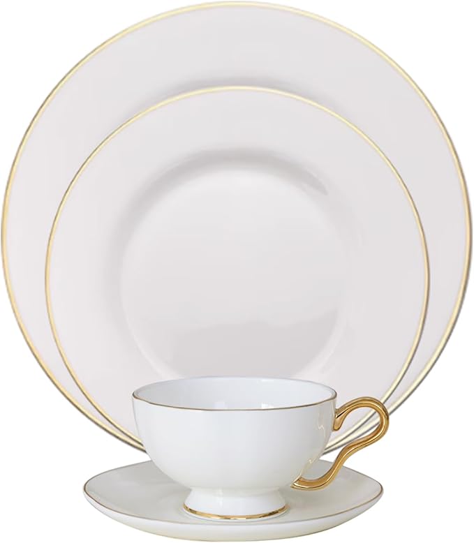 Platinum Dinnerware Set Service for 6Delicate afternoon tea Bone China Dinnerware SetsSteak Dinner Plates Dish Set (24Pcs)wedding hotel family gathering banquet