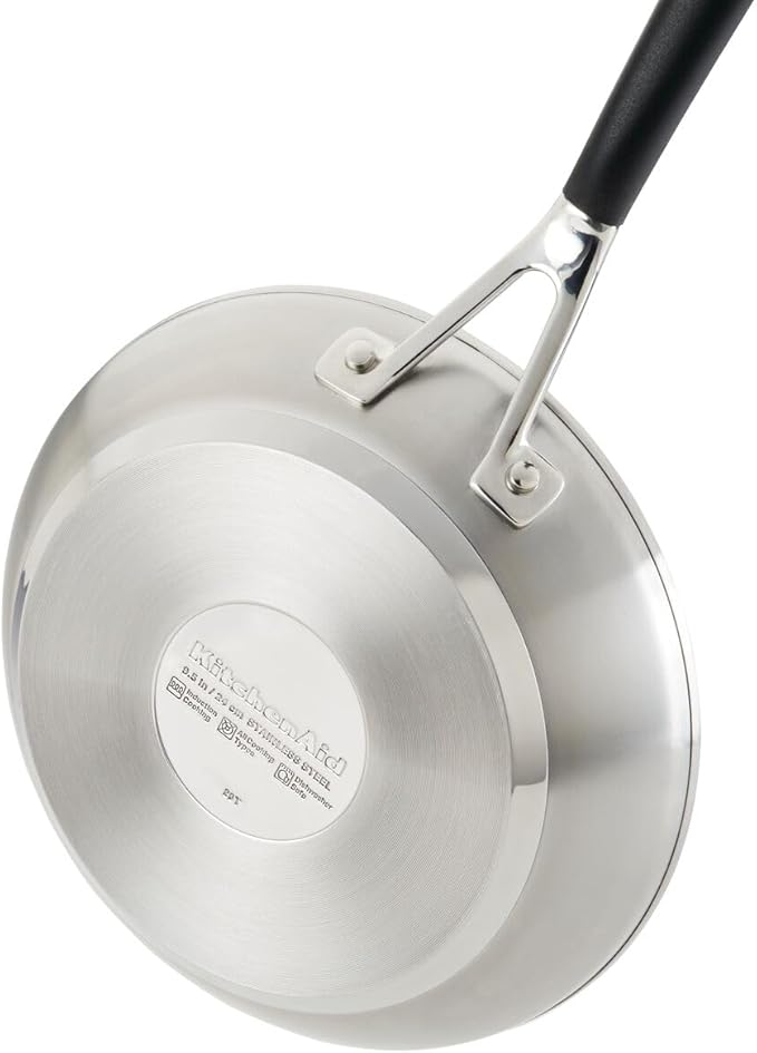 KitchenAid Stainless Steel Cookware/Pots and Pans Set 10 Piece Brushed Stainless Steel
