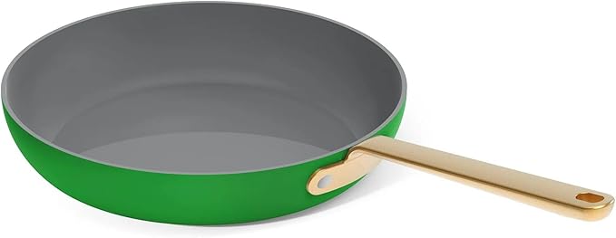 Nonstick Ceramic Cookware Set (12 Piece) Pots Frying Pans Lids and Kitchen Storage Oven Safe Pan Set &amp Compatible with All Stovetops - (Kelly Green)