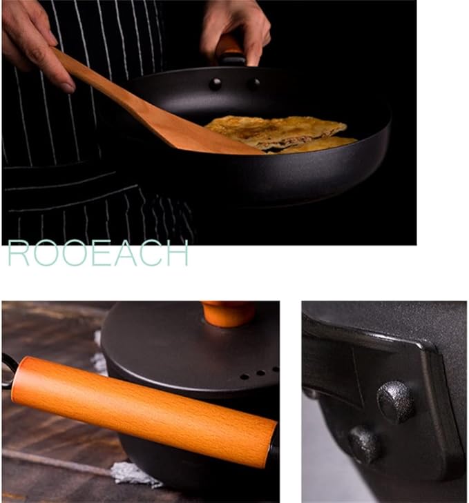 Cookware Set 7 Piece Cast Iron Pot Household Uncoated Pan Non-Stick Induction Set Suitable For Kitchenware Feature: