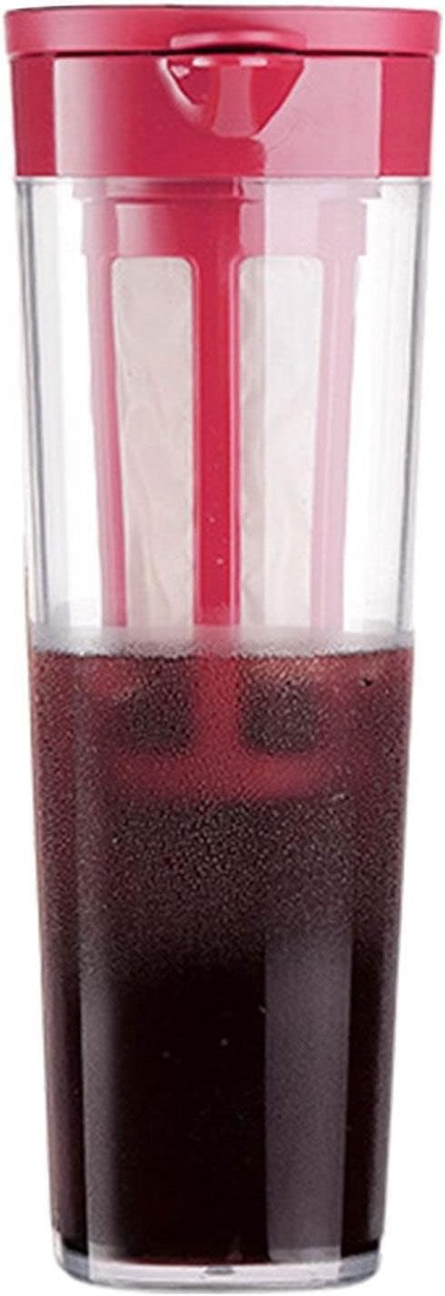 Coffee Carafe Coffee Machine Cold Boiling Ice Coffee Machine Dual Purpose Filtered Coffee Teapot Espresso Ice Dripping Pot Coffee Pot Convenient(Red)
