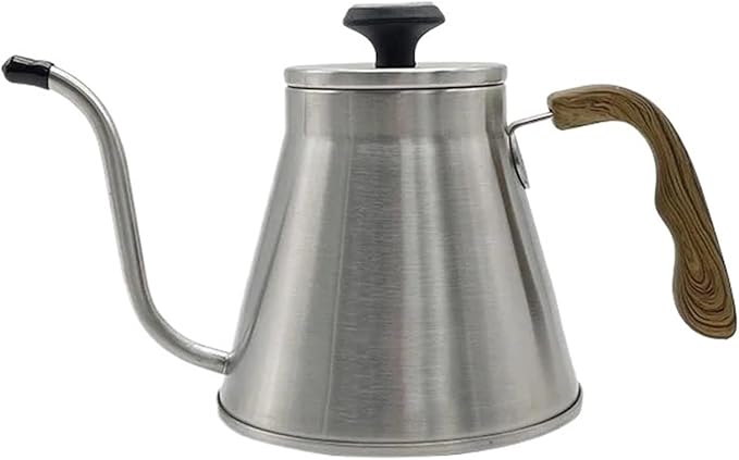 Pour Over Coffee Kettle Stainless Steel Coffee Maker Hand Drip Coffee Kettle with Thermometer Gooseneck Kettle Coffee Pot for TeaCoffee(Silver)