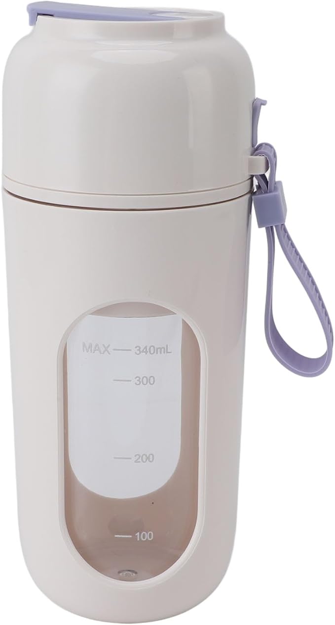 Akozon Akozon Portable USB Rechargeable Blender Mini Smoothie Maker with 12 Steel Blades for Home Sports Travel and Outdoors (Purple)