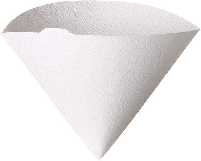 Hario V60 Ceramic Coffee Dripper Pour Over Cone Coffee Maker Size 02 White &amp V60 Paper Coffee Filters Single Use Pour Over Cone Filters Size 02 White Boxed 100 count