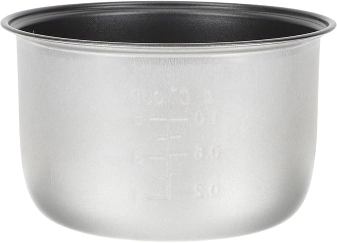 Cabilock 3L 21 x 21 cm/ 8.27 x 8.27 in Household Rice Cooker Inner Pot Aluminum Alloy Non- Stick Rice Cooker Pot Silver