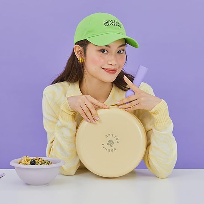 Neoflam Better Finger Cookware Set - Mint and Yellow Daily 5-Piece Ceramic Coating Kitchen Pots and Pan