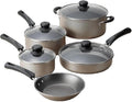 Cookware Set 9-Piece Champagne Cooking Pots Casserole Non-stick Inside Easy To Cook