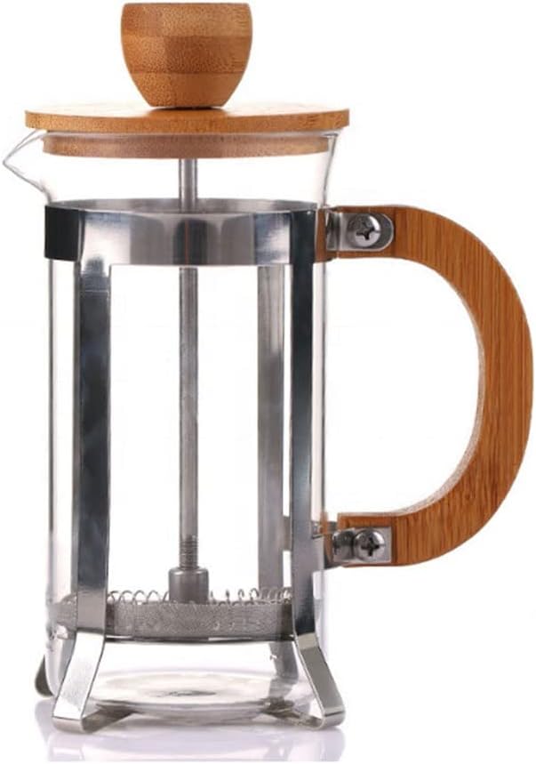 French Press Coffee &amp Tea Maker Heat Resistant Borosilicate Glass Coffee Press Bamboo Handle Small Coffee Maker Durable Easy Clean 100% BPA Free 800ML (Size : 600ml)