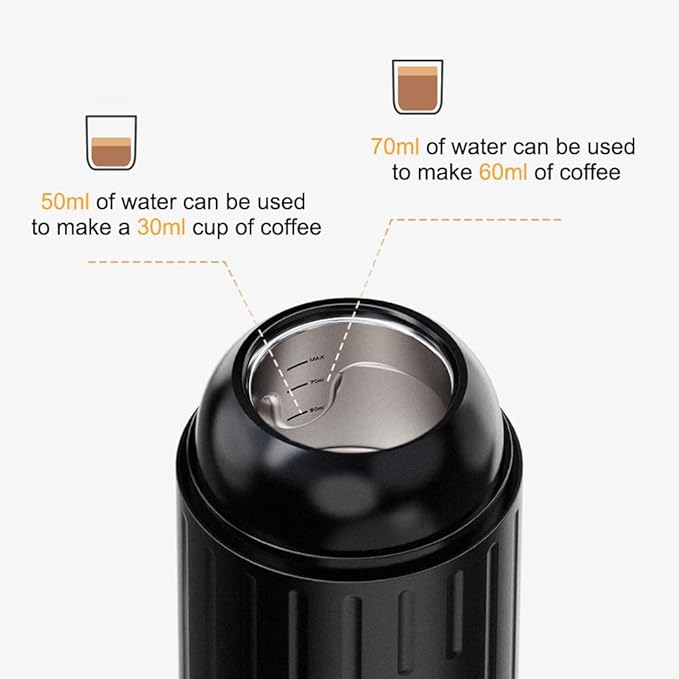 DONGKER Portable Electric Espresso Machine19bar High Presseur USB Car Coffee Maker Compatible Ground Coffee &amp Capsule for Hiking Office Camping