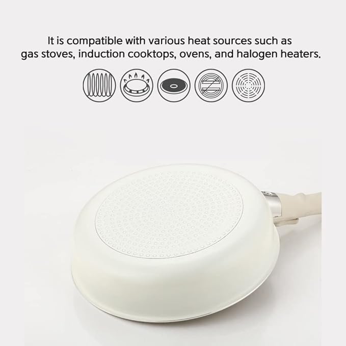 dore IH hands free organic Pot Cookware Set of 5P Ivory