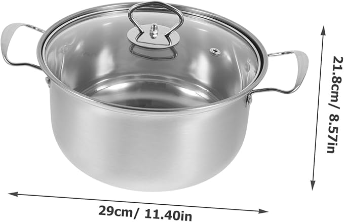 Multi Functional Stainless Steel Cookware Set Pots with Thick Bottom for Even Heating Pan Milk Pot and Frying Pan for Safe Healthy Cooking and Easy Cleaning