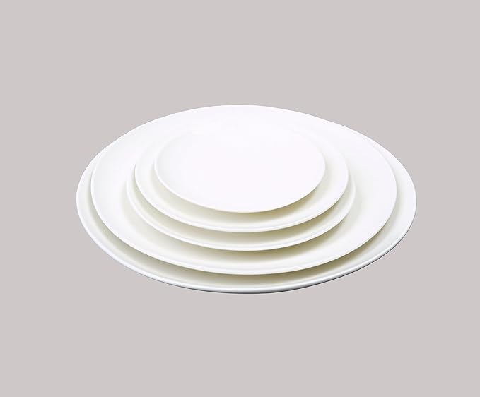 Bone China Coupe Shape Elegance White Plate 6 Case of 6