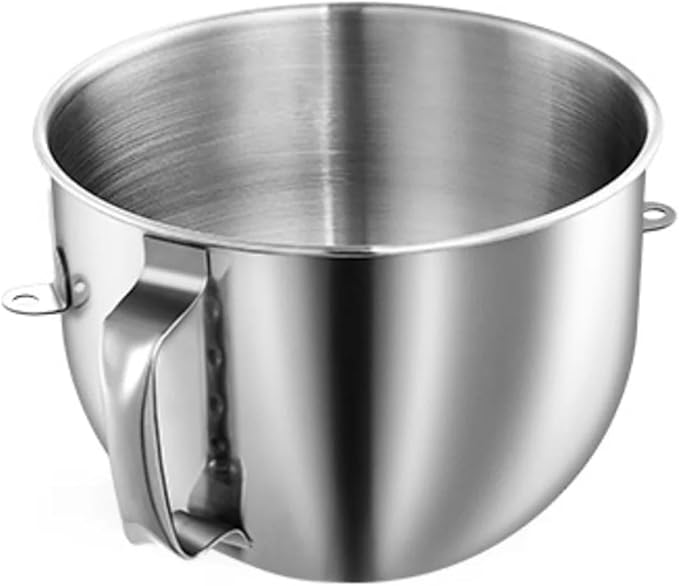 7QT Stainless Steel Mixer Bowl Compatible for Kitchenaid 7QT Tilt-Head Mixers KSM70SKXXV8 KSM70SKXXCA KSM70SKXXBK with Handle