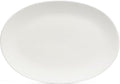 over&ampback Coupe Stoneware Serving Platter - Elegant 1-Piece Oval Serving Platter to Complete Your Kitchen Set - 16.4 x 11.5 - Semi-Matte White