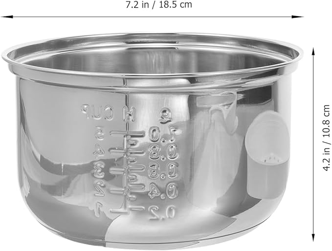 2L SMall Household Rice Cooker Inner Pot Professional Accessory for Electric Cooker Compatible with Tiger Rice Cooker and Instapot Ideal for Cooking Rice and Grains