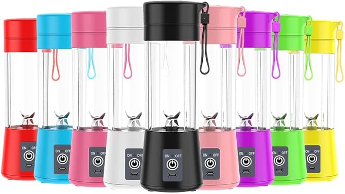 Portable Blender Personal Blender for Shakes and Smoothies Blender shake Smoothie for Kitchen Personal Size Blenders with Rechargeable USB 380Ml With 6 Blades (Green)