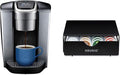 Keurig K-Elite Single-Serve K-Cup Pod Coffee Maker Brushed Silver &amp Slim Non-Rolling Storage Drawer Coffee Pod Storage Holds up to 24 K-Cup Pods Black