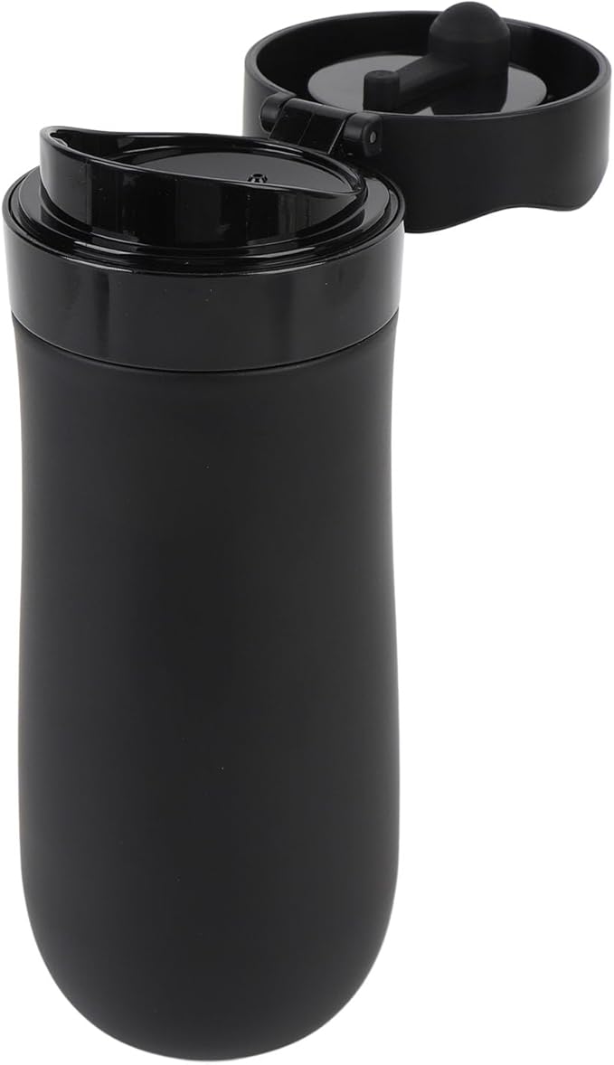 Yosoo French Press Coffee Maker Portable Stainless Steel Cup Double Wall Insulation 320ml Capacity Secure Locking Mechanism Lightweight Design Travel Outdoor Use