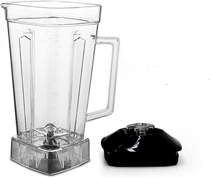 2L Square Container Jar Jug Pitcher Cup Bottom With Serrated Smoothies BladesCompatible For Commercial Blender Spare Parts