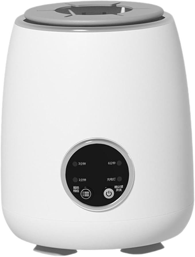 Electric Milk Bottle Shaker with LED Display Portable Adjustable Milk Blender for Night Shopping Camping Daily Use White(White)