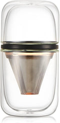 Coffee Pot Glass Coffee Maker with Stainless Steel Filter Strainer Drip Portable Coffee Kettle Percolators Brew Dropper Tea Kettle TravelB