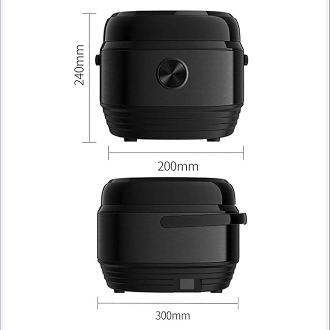 Smart Rice Cooker Mini Multi-Function Household 5L Kitchen Utensils Non-Stick Aluminum Easy To Clean LinerLED Display (Rose Red 4L) (Black 5L)
