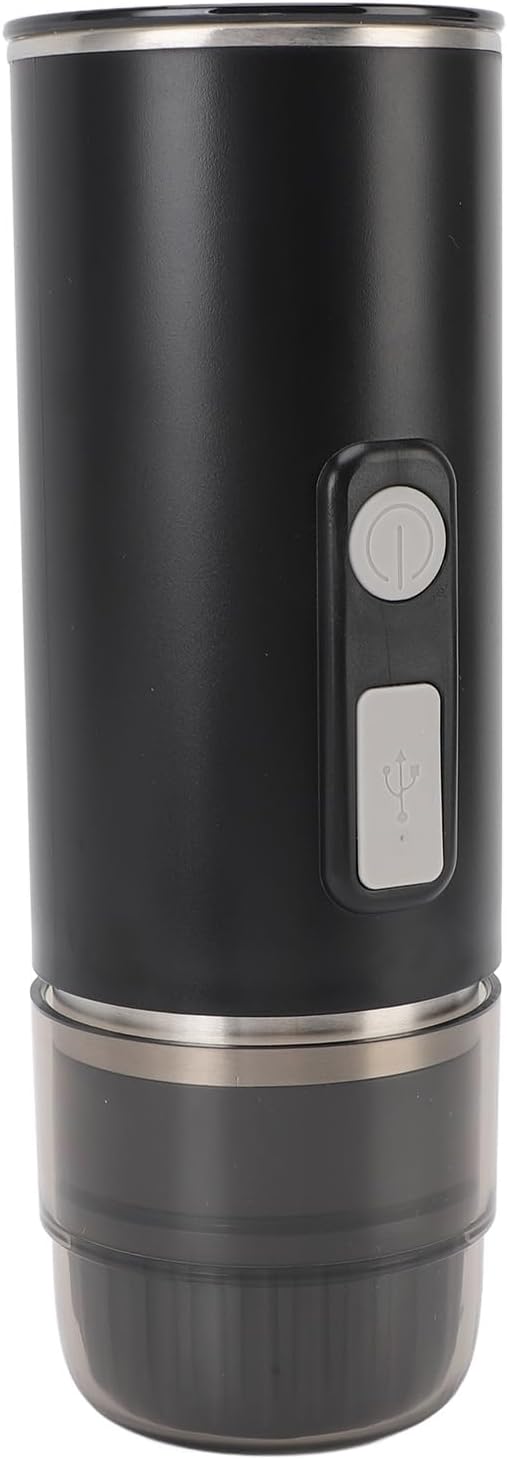 Fabater Portable Espresso Maker Rechargeable 800mAh Battery Electric Coffee Machine for Ground Coffee Capsules Car Charger Included with Travel Camping Office Home Use