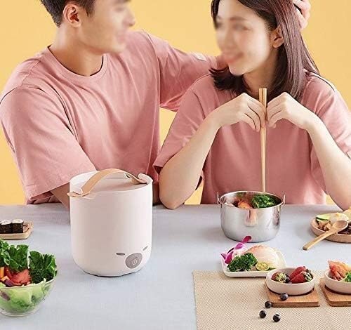 Rice Cooker 1.3L Mini Steamed Rice cooker fit 1-2 Reheating Stainless steel liner Soup pot
