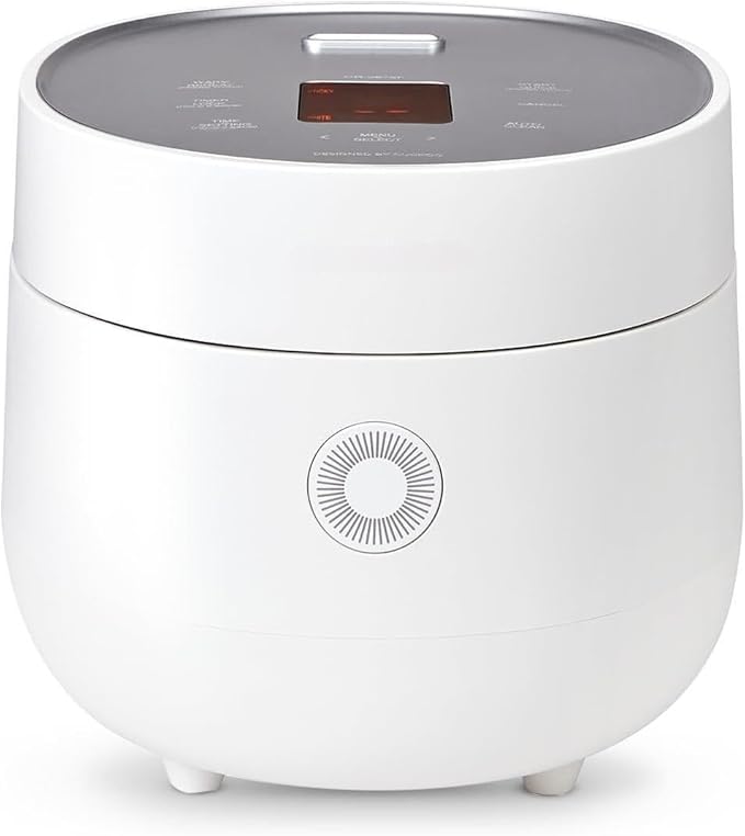 Rice Cooker 6-Cup Uncooked / 12-Cup Cooked with Nonstick Inner Pot Versatile Rice Maker with 9 Menu Options Fuzzy Logic Technology Auto Clean Quick Rice Mode White (CR-0675FW)