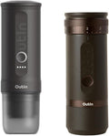 OutIn Nano Portable Electric Espresso Machine with Fino Portable Electric Coffee Grinder Brown &amp Grey