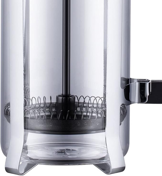 French Press Coffee Maker Large 800ML Manual Coffee &amp Tea Press Stainless Steel Housing 304 Stainless Steel Filtration System Cold Brew Heat Resistant Borosilicate Glass for Camping Travel