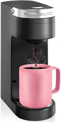 Single Serve Coffee Maker Slim One Cup Brewer with Reusable Filter Compact Pod Coffee Machine 6-12oz