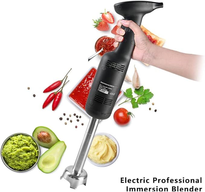 270W Electric Immersion Blender Commercial Hand Held Stick Blender Mixer Stick Fixed Speed Vegetables &amp Potatoes