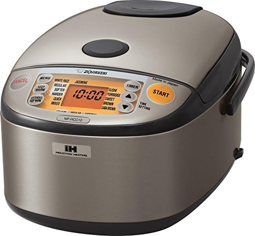 Zojirushi CV-JAC50XB VE Hybrid Water Boiler &amp Warmer 5.0 Liter Stainless Black Made in Japan &amp NP-HCC10XH Induction Heating System Rice Cooker and Warmer 1 L Stainless Dark Gray