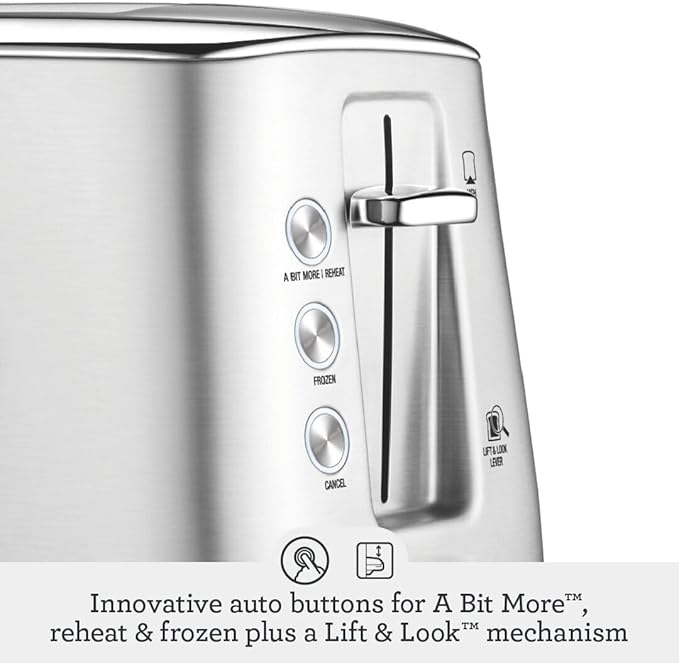Breville BTA735BSS Toast Select Luxe Kitchen Toaster 2 Slice Brushed Stainless Steel