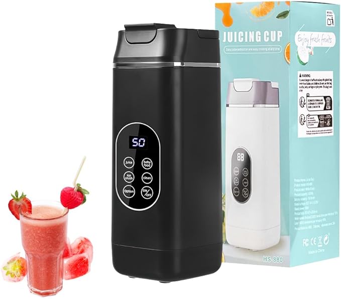 Portable Personal Blender USB Rechargeable with 12 Stainless Steel Blades Mini Blender for Smoothies Travel Gym and Outdoor Adventures