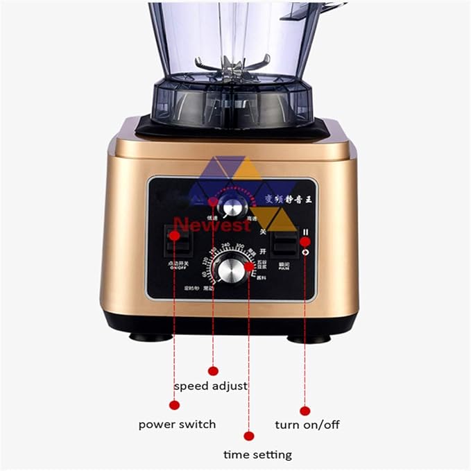 Blender Smoothie Gold 2L Capacity Multiple Speeds 4-in-1 Functionality