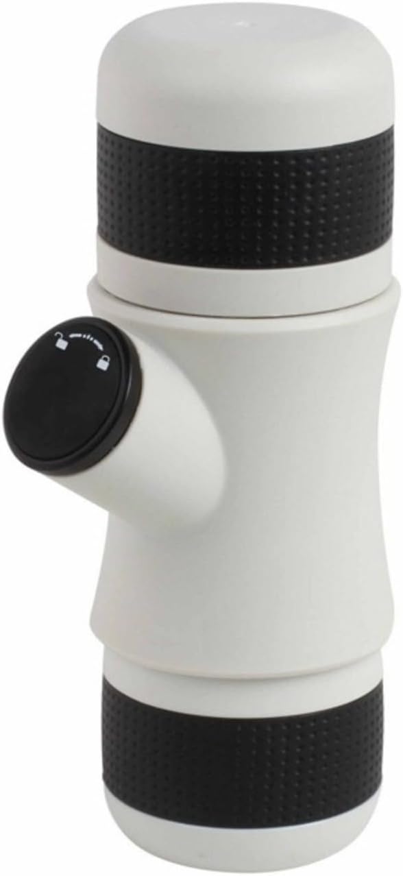Portable efficient and practical mini hand press coffee machine portable espresso machine with one click extraction(white)