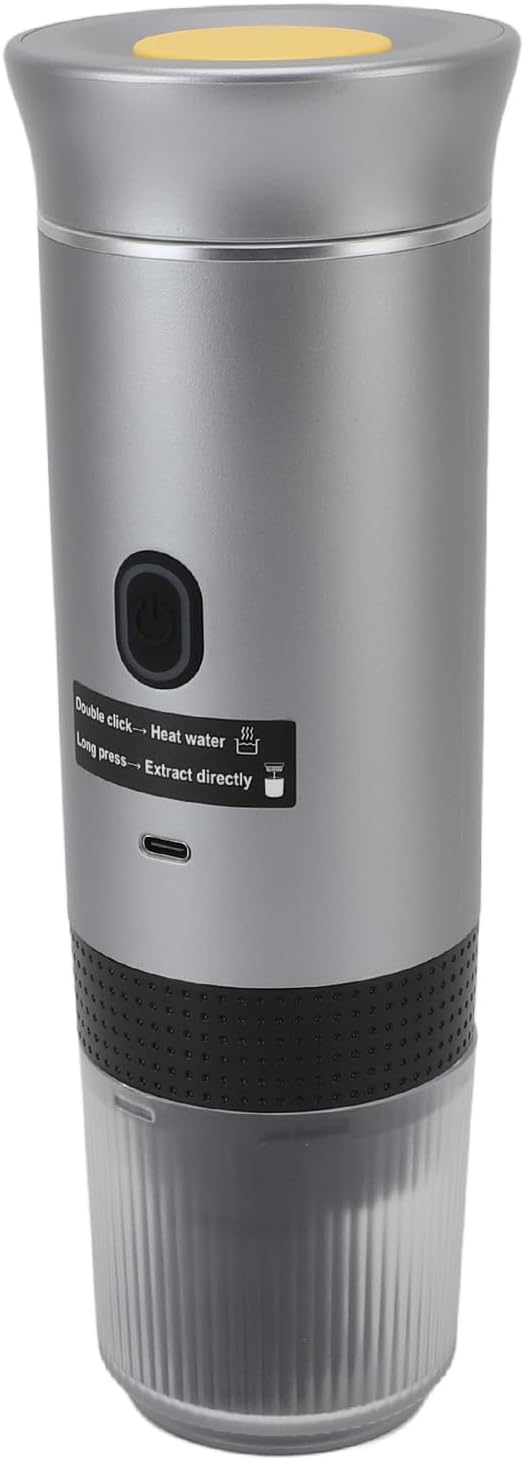 Portable Coffee Maker 304 Stainless Steel Automatic Heating Travel Coffee Machine 7500mAh Battery Maker with USB Charging Ideal for Camping Hiking Office &amp Home
