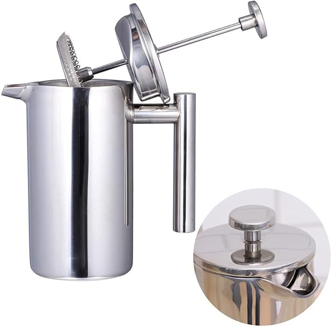 350ML Coffee Pots Layer Stainless Steel and Tea Maker French Press Heat Preservation Mug